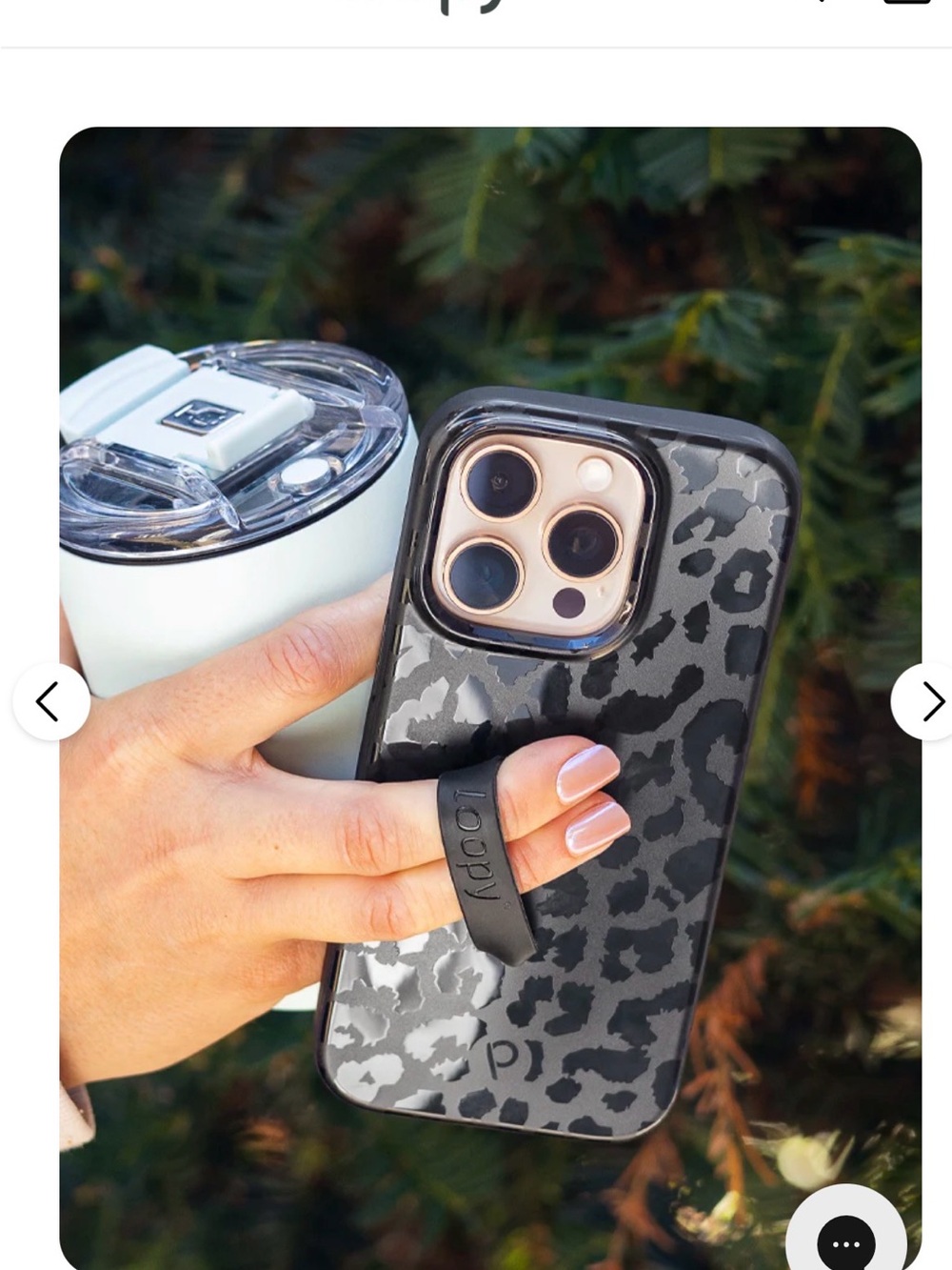 Loopy case midnight leopard 6.7 inch iPhone